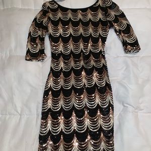 Ombré sequins mini dress
